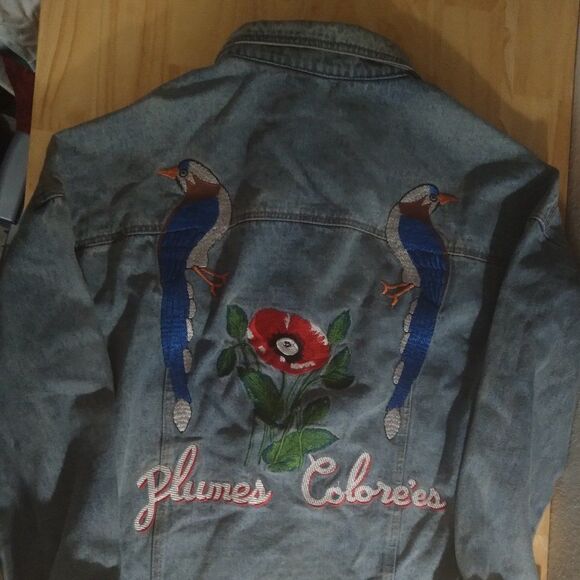 Basic House Plumes Colore'es Denim Jean Jacket - Picture 3 of 9